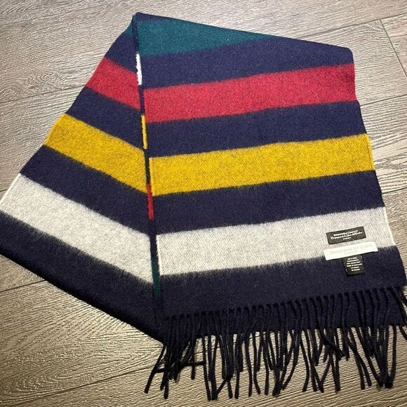 Hudsons Bay Accessories - HUDSONS BAY | HBC x Johnstons of Elgin Wool Striped Scarf